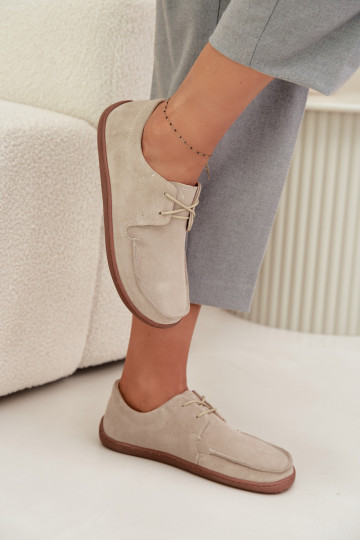 schoenen Dames Typu BarefootOpturalnego van suèdeu Zazoo 327 ivoor