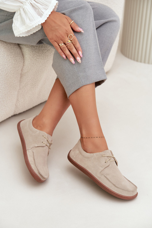 schoenen Dames Typu BarefootOpturalnego van suèdeu Zazoo 327 ivoor