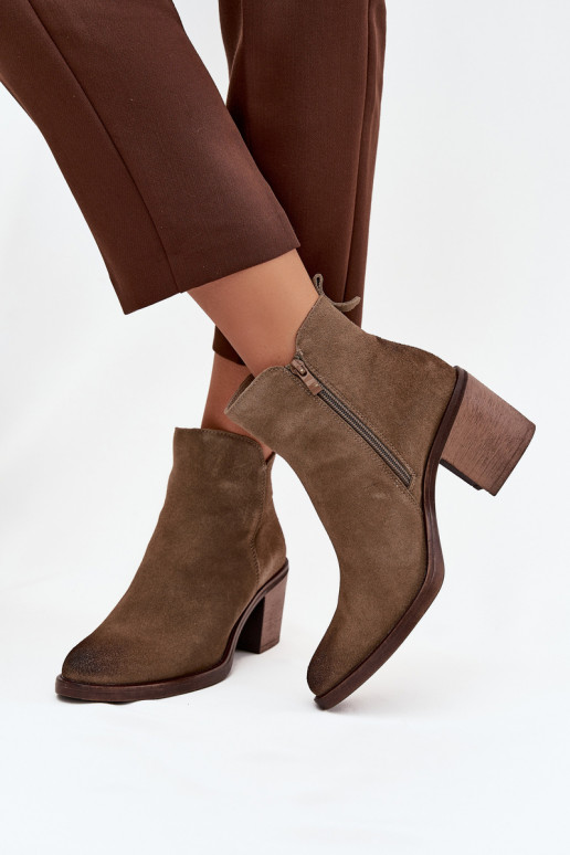 DameslaarzenOpturalnego van suède met hakken opInarmen Sergio Leone BT25321-S kaki kleuren DameslaarzenOpturalnego van suède met hakken opInarmen Sergio Leone BT25321-S kaki kleuren