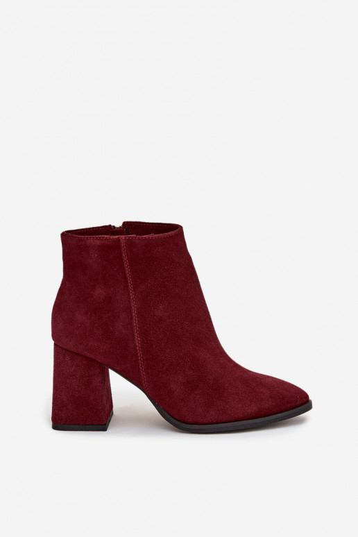 LaarzenOpturalnego van suèdeu Obcas Słupek opInarmen bordeaux Zazoo 3128