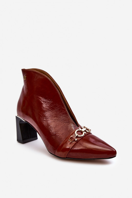 Leer Laarzen met hakken Het heeftciejka 05262-02 bruine kleur