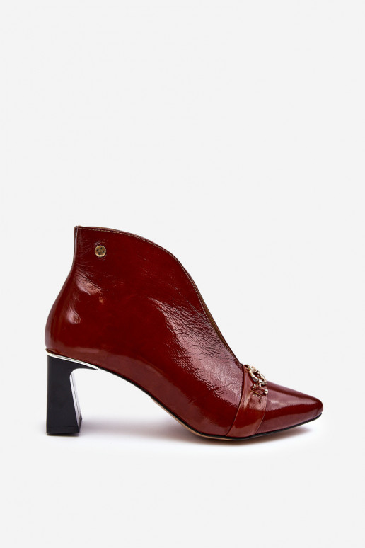 Leer Laarzen met hakken Het heeftciejka 05262-02 bruine kleur