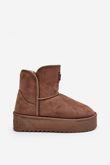 Veganistisch SneeuIn laarzen met platform D.Franklin DFSH371004 beige 2