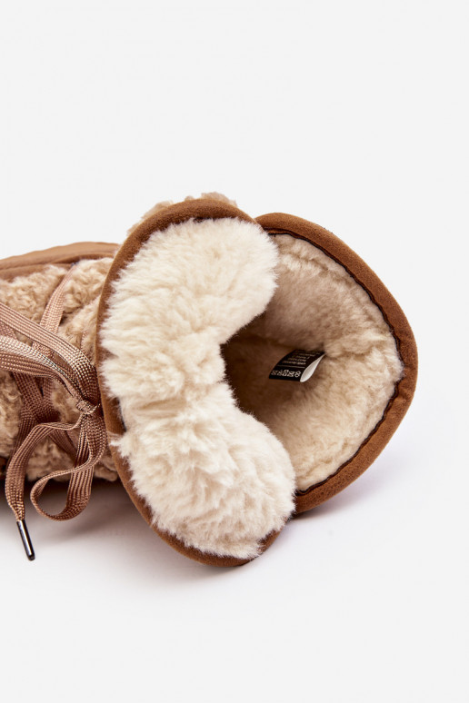 INodoodporne SneeuIn laarzen met platform Veganistisch D.Franklin DFSH370004 bruine kleur