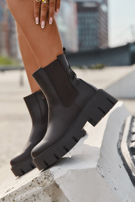 Stijlvolle paarsgewarmde dameslaarsjes van eco-leer in donkerbruin "Fivienne"