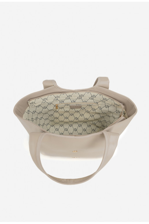 Handtas Klantka met gespen NOBO BAG6010-015 Helderbeige