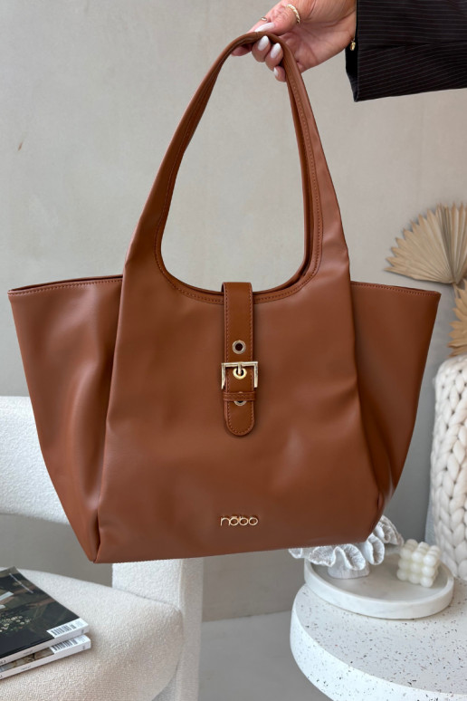 Handtas Klantka met gespen NOBO BAG6010-017 HelderBruin