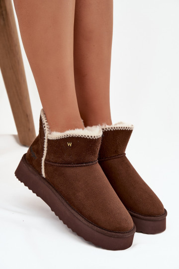 Dames sneeuwlaarzen met platform Wrangler 20253093.IKU chocoladekleur