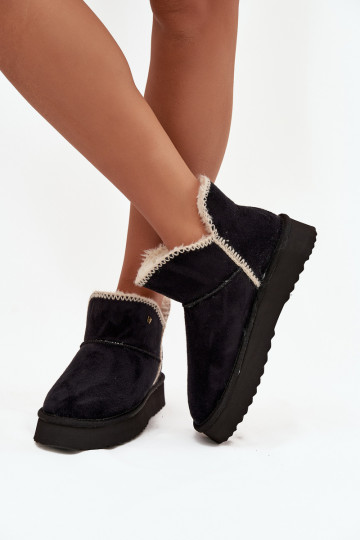 Dames sneeuwlaarzen met platform Wrangler 20253093.25Y zwarte kleur
