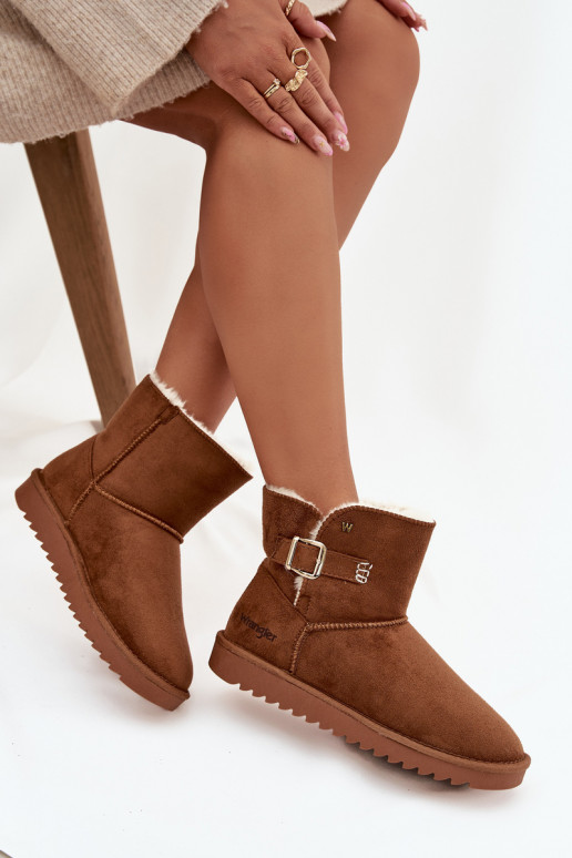 SneeuIn laarzen Dames met gespen INrangler 20253091.37B bruine kleur