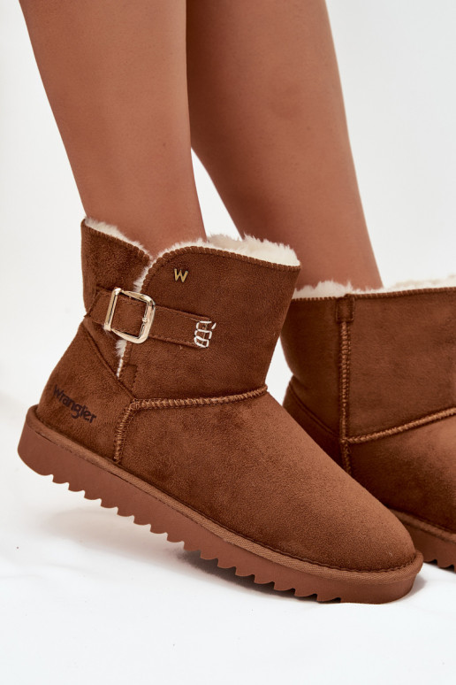 SneeuIn laarzen Dames met gespen INrangler 20253091.37B bruine kleur