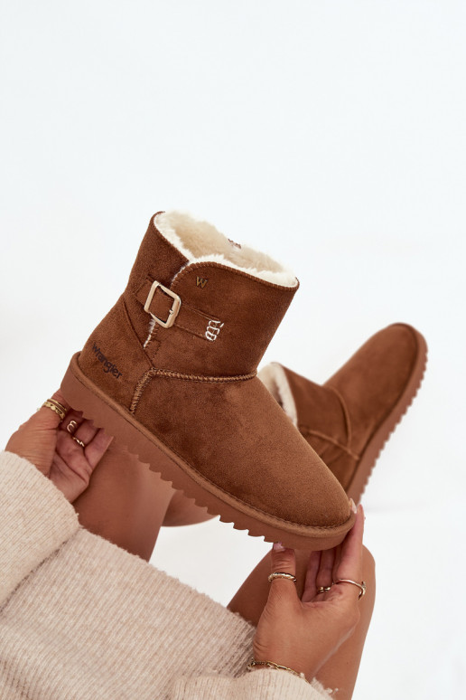 SneeuIn laarzen Dames met gespen INrangler 20253091.37B bruine kleur