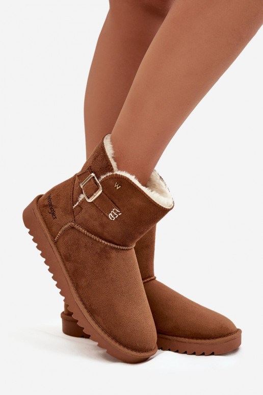 SneeuIn laarzen Dames met gespen INrangler 20253091.37B bruine kleur