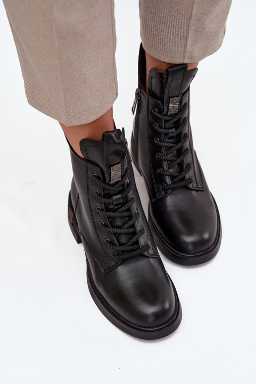 Leer Dameslaarzen Op een lage hak Vinceza 66818 zInart