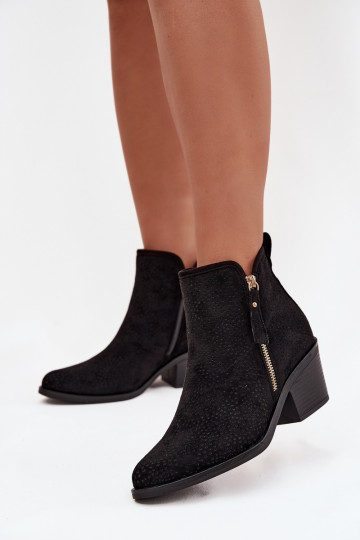 Laarzen in coInboystijl Dames met hakken S.Barski HY52-538 zInart 2