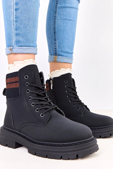 Zwarte warme sneakers van...