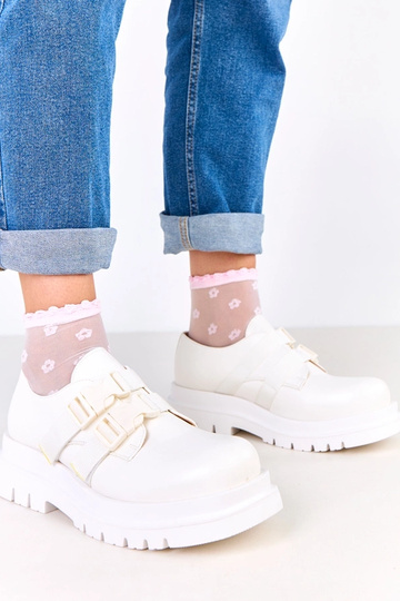 Witte dames schoenen op platform Prospero 2