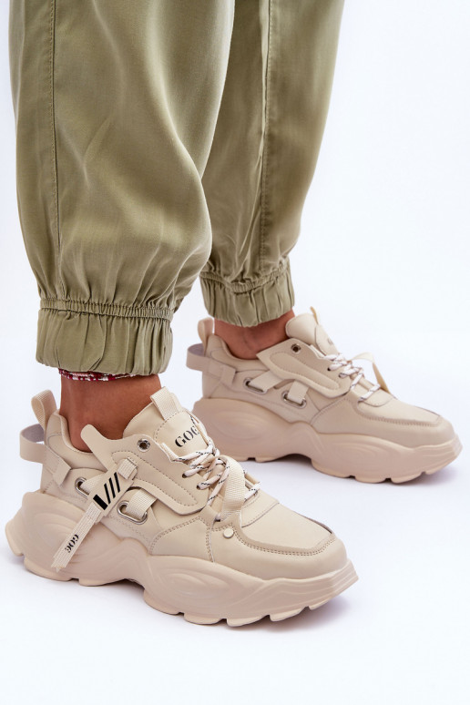 sportschoenen Sneakers model schoenen GOE MM2N4015 beige