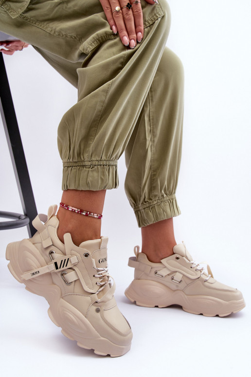 sportschoenen Sneakers model schoenen GOE MM2N4015 beige