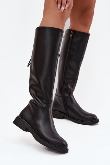 opInarmen dameslaarzenOpturalnej Skóry met brede hakken Vinceza 66822 zInart