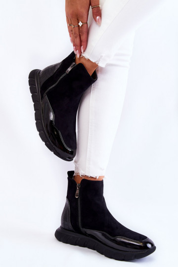 van suède Dames Sneakers model laarzen zInart Anita