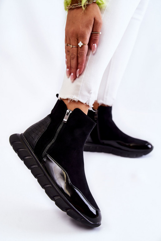 van suède Dames Sneakers model laarzen zInart Anita