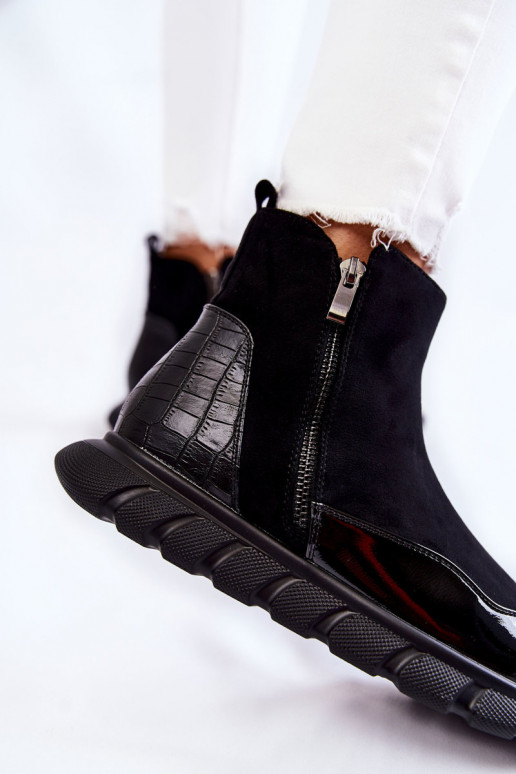 van suède Dames Sneakers model laarzen zInart Anita