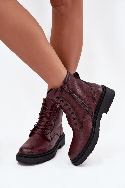 opInarmen DameslaarzenOpturalnej Skóry Sergio Leone BT25248-S bordeaux