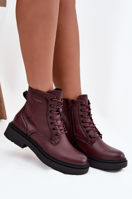 opInarmen DameslaarzenOpturalnej Skóry Sergio Leone BT25248-S bordeaux