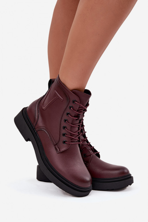 opInarmen DameslaarzenOpturalnej Skóry Sergio Leone BT25248-S bordeaux