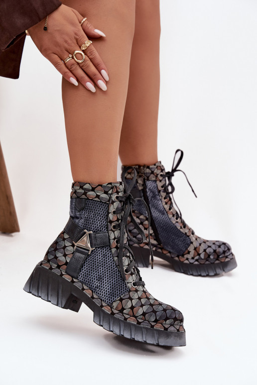 Leer Enkellaarsjes voor Inerknemers Dames Het heeftciejka 07072-03 Verschillende kleuren