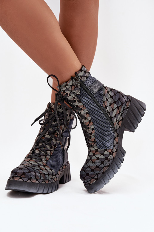 Leer Enkellaarsjes voor Inerknemers Dames Het heeftciejka 07072-03 Verschillende kleuren