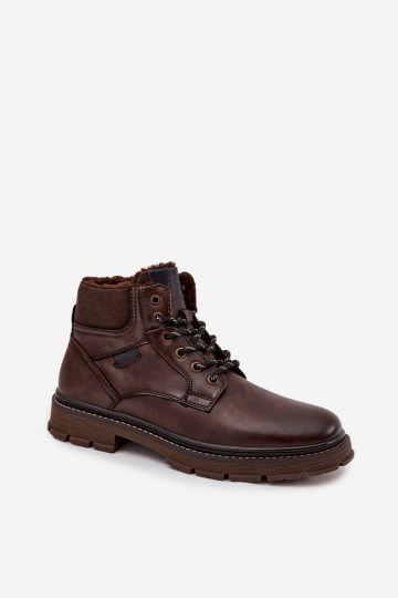 Heren gevoerde schoenen Wrangler 20253034.IKU donkerbruin