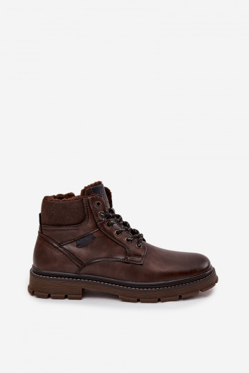 Heren gevoerde schoenen Wrangler 20253034.IKU donkerbruin 2