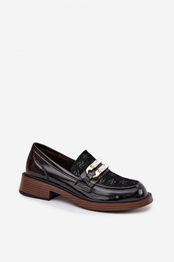 Leer Gelakte mocassins DamesOdobnym Detalem D&A MR52-173 zInart 2