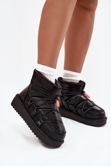 Dames sneeuwlaarzen met platform D.Franklin DFSH370020 zwarte kleur 2