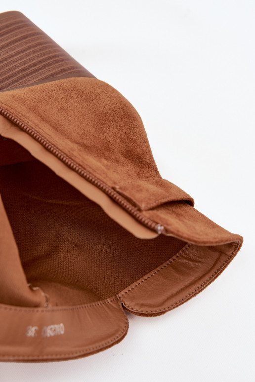 Dameslaarzen met kInastjes bruine kleur Rosabella