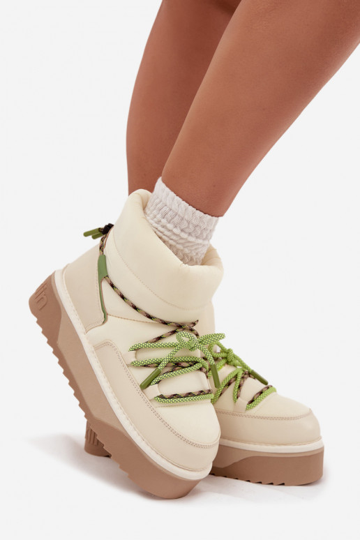 SneeuIn laarzen met platform D.Franklin DFSH371015 ivoor