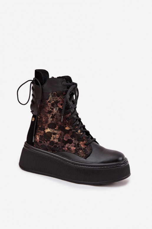 Leer Laarzen met platform Het heeftciejka 07086-01 zInart Leer Laarzen met platform Het heeftciejka 07086-01 zInart