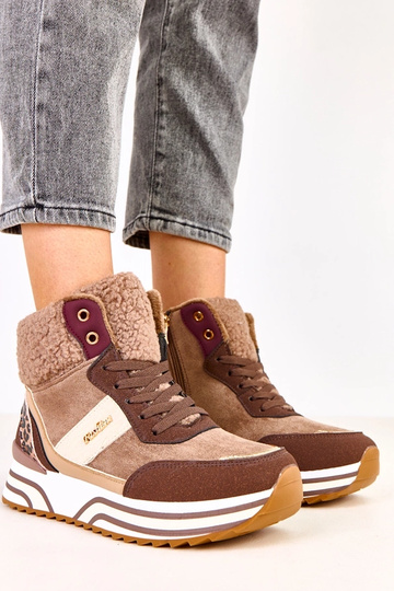 Bruine hoge warme sportieve... 2