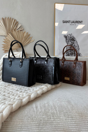 Tas met reliëf NOBO BAG6150-020 zwart 2