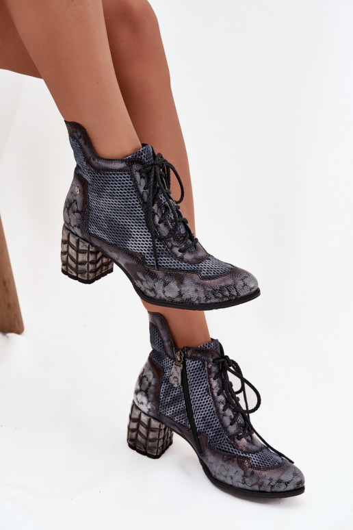 Leer Dameslaarzen Het heeftciejka 06989-03 grijs