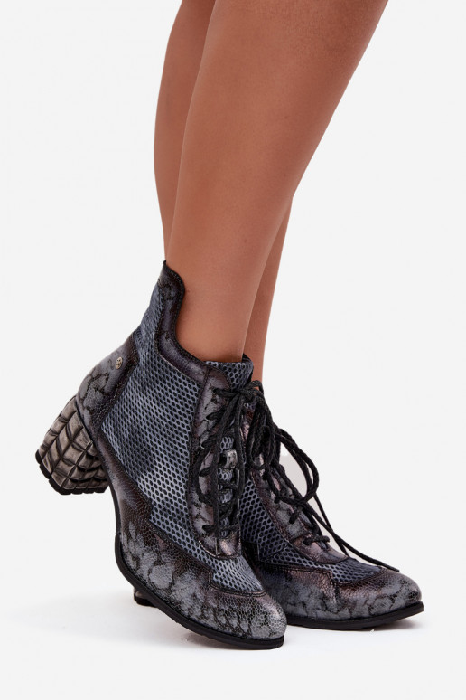 Leer Dameslaarzen Het heeftciejka 06989-03 grijs