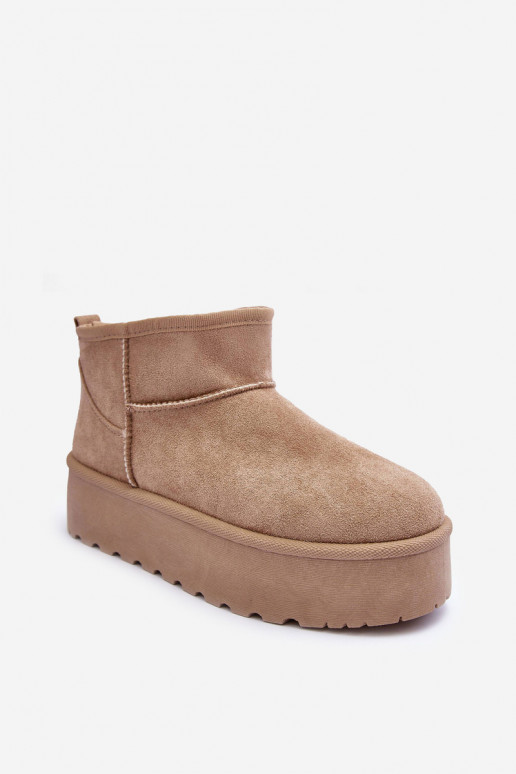 van suède SneeuIn laarzen met platform beige Corcoran