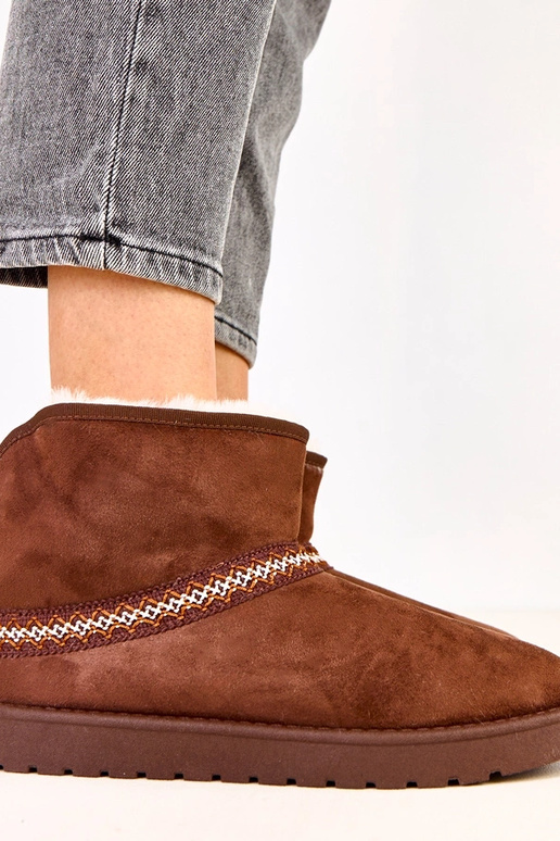 Bruine lage sneeuwlaarzen van...