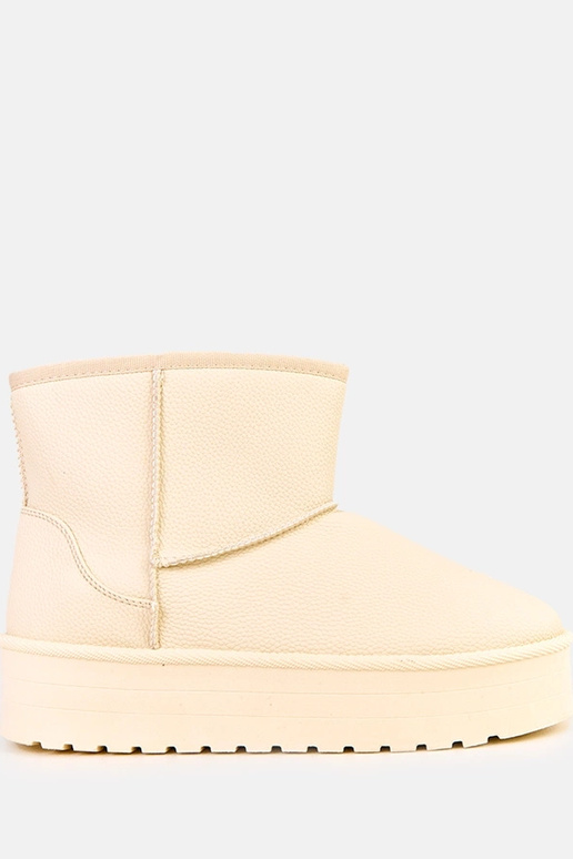 Zandkleurige lage sneeuwlaarzen met...