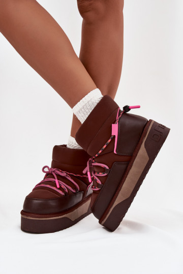 SneeuIn laarzen met platform D.Franklin DFSH371015 CzekoladoIne