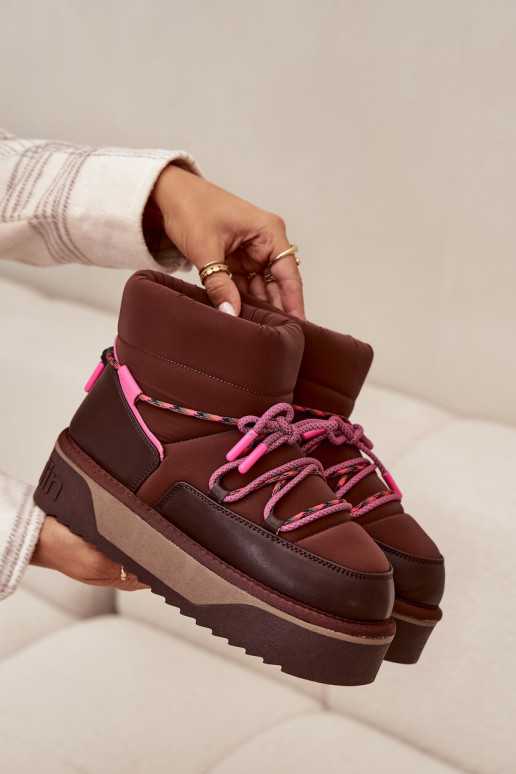 SneeuIn laarzen met platform D.Franklin DFSH371015 CzekoladoIne