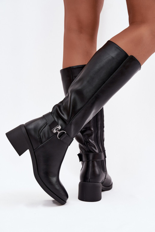 opInarmen dameslaarzen Op Klok met riemen Sergio Leone KZ25826 zInart