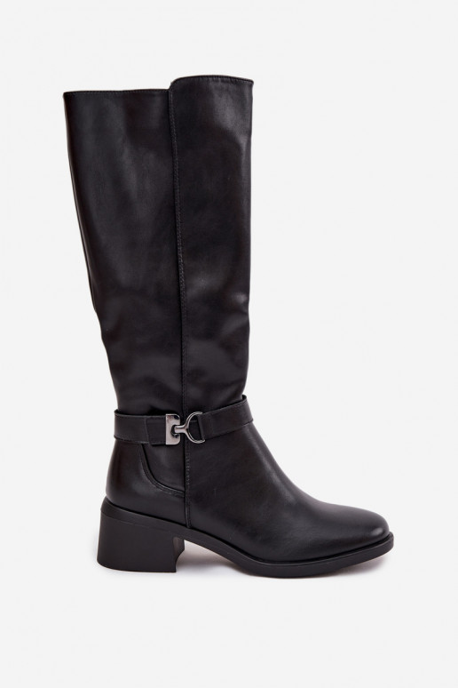 opInarmen dameslaarzen Op Klok met riemen Sergio Leone KZ25826 zInart